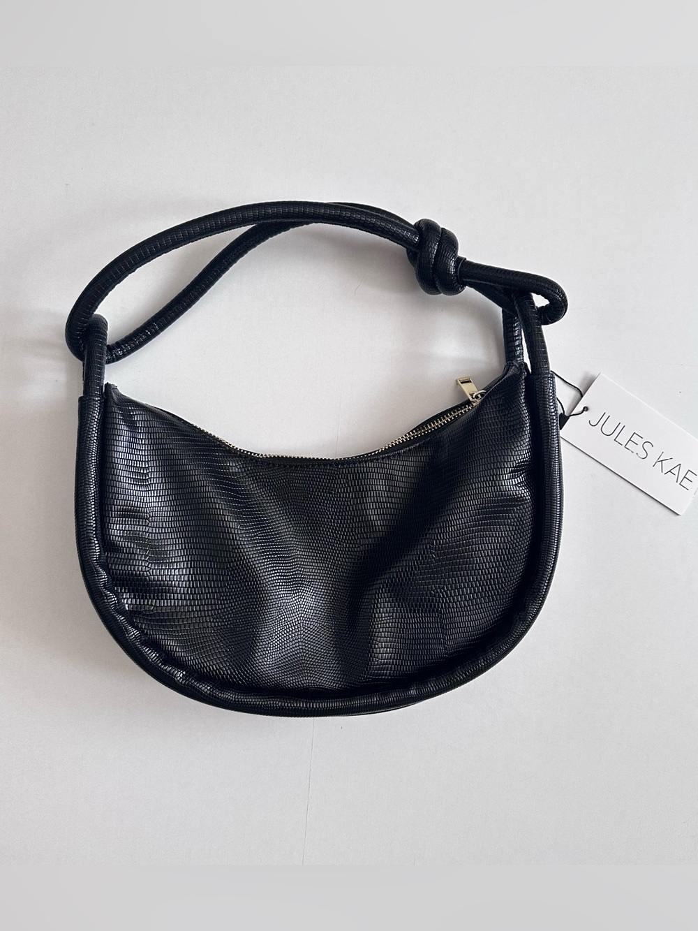 NWT JULES KAE Luna Rope 🌒 Black Hobo Bag